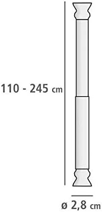 TELESCOPIC SLIDE BAR 28mm 110-245 WH