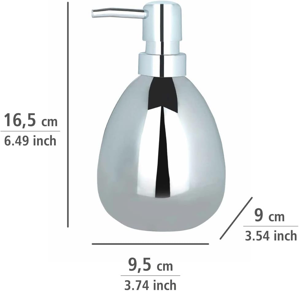 CERAMIC SOAP DISPENSER"POLARIS" CHROME
