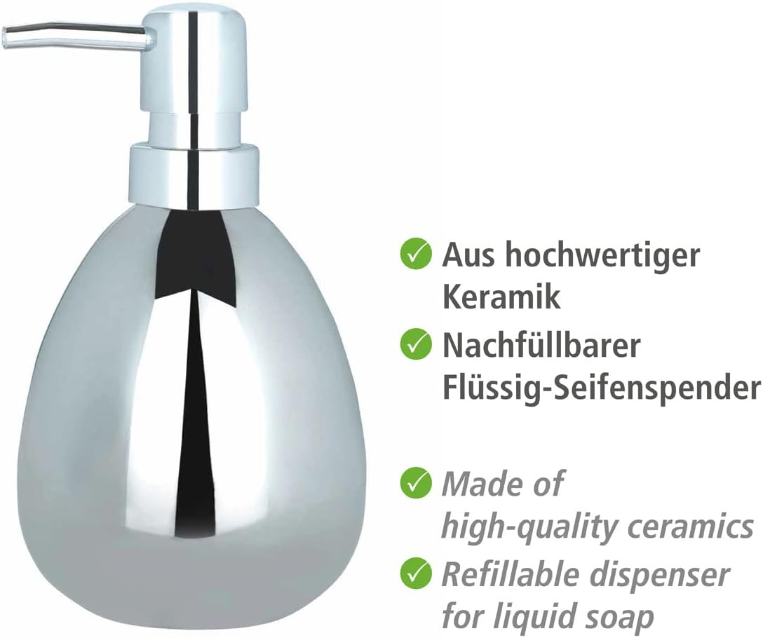 CERAMIC SOAP DISPENSER"POLARIS" CHROME