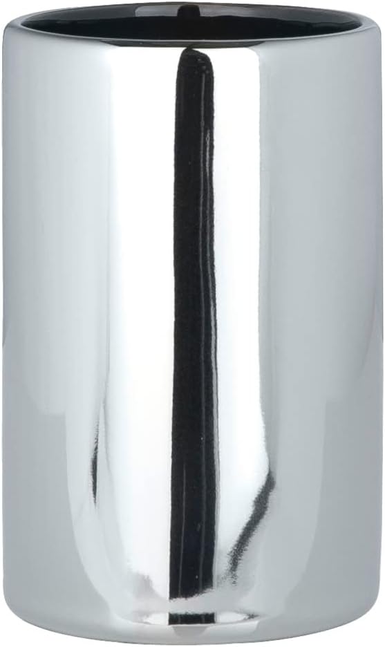 CERAMIC TOOTHBRUSH CUP"POLARIS" CHROME