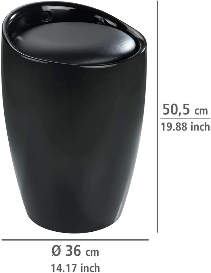 BATH STOOL "CANDY" BLACK