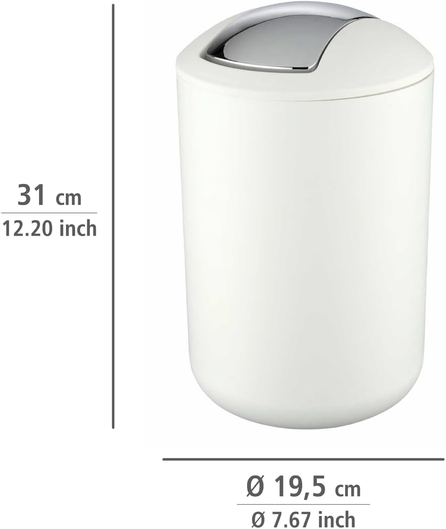 SWING COVER BIN "BRASIL" L WHITE