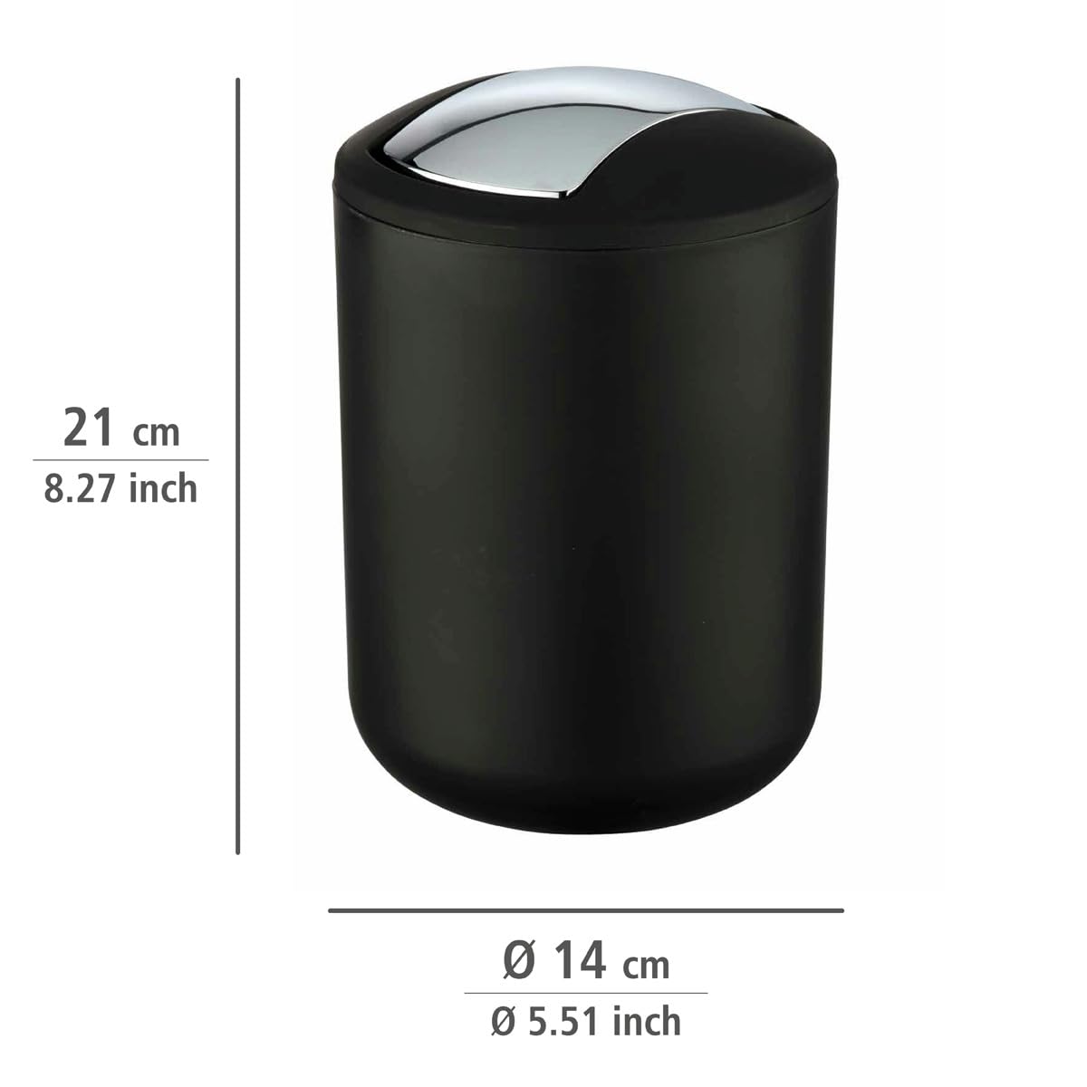 SWING COVER BIN "BRASIL" S BLACK