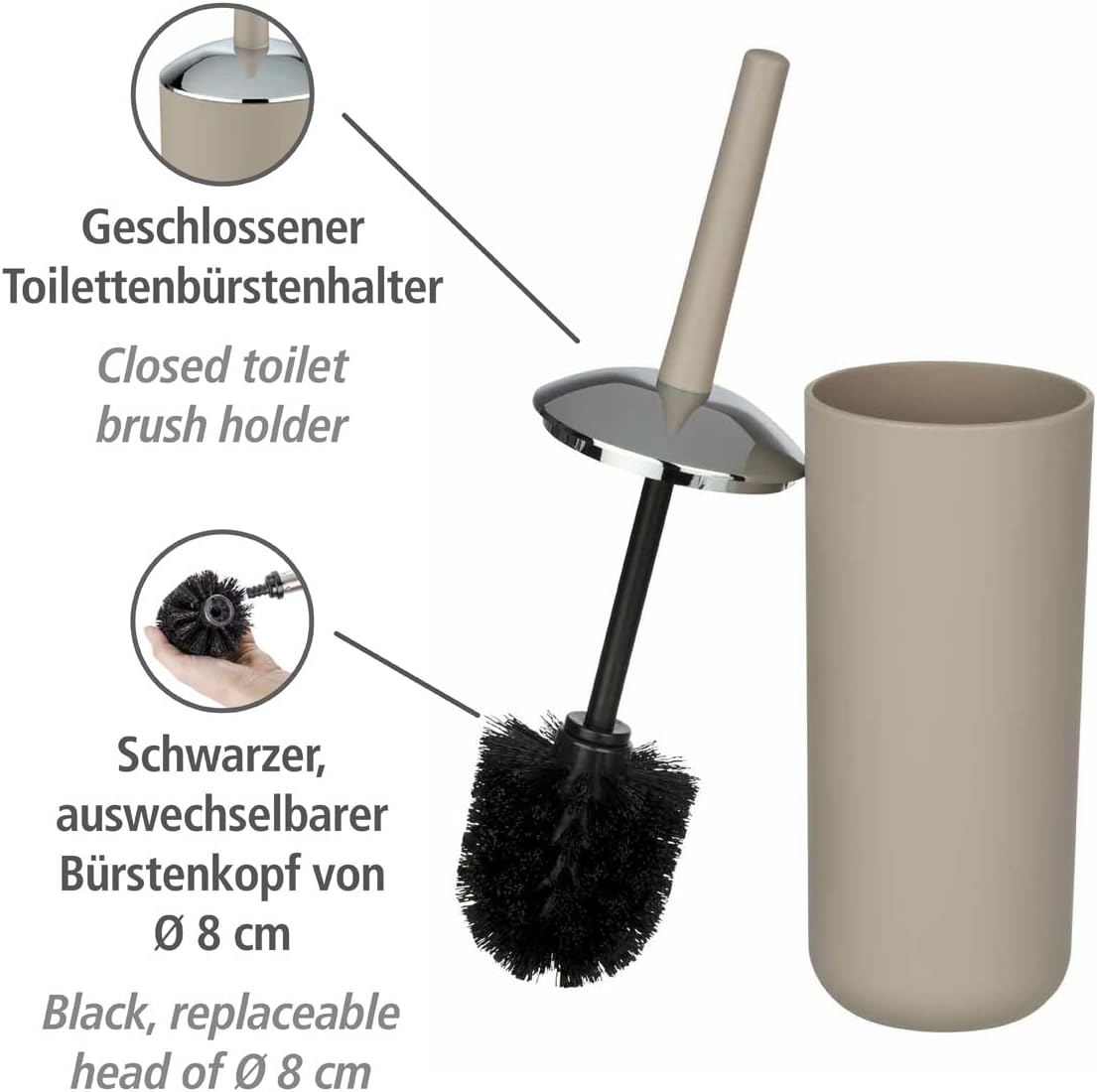 TOILET BRUSH "BRASIL" TAUPE