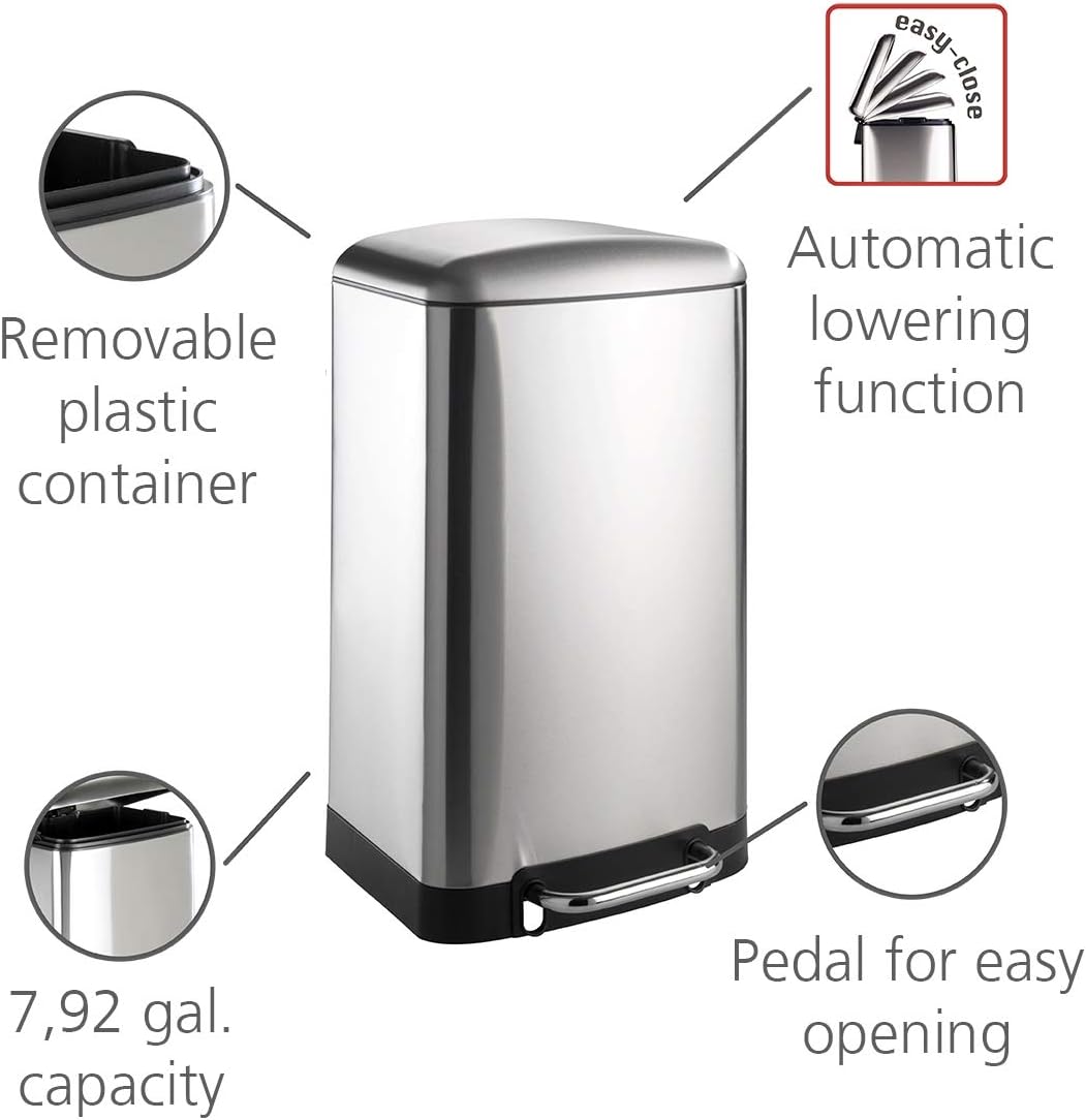 PEDAL BIN STUDIO 30LT. S.S.
