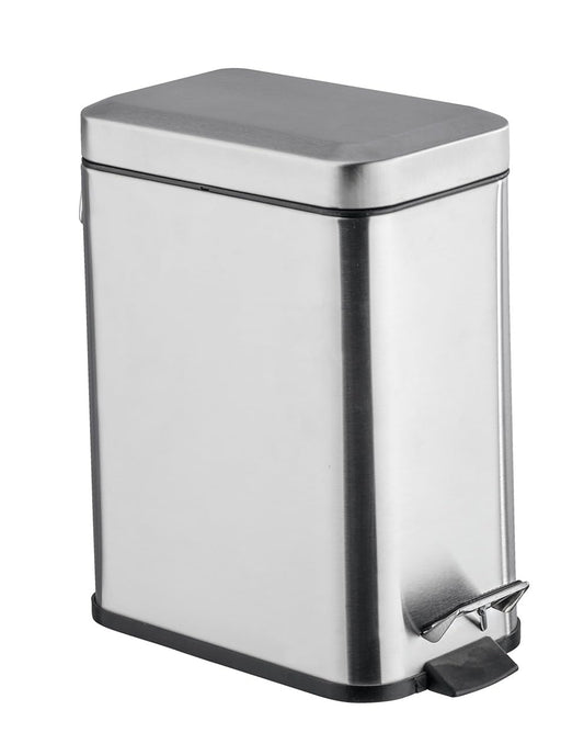 PEDAL BIN "SQUARE" 5LT S.S. BRUSHED