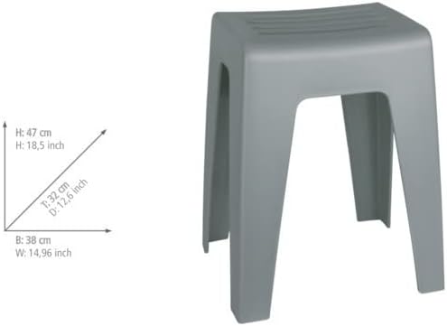 BATHROOM STOOL KUMBA GREY
