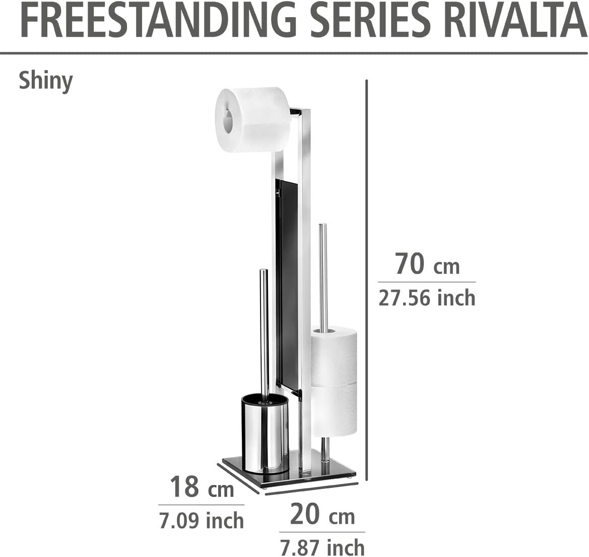 FREESTANDING TOILET BRUSH RIVALTA S/S SH