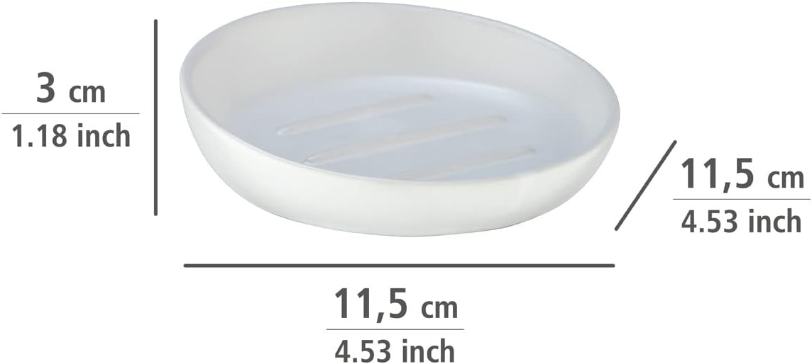 CERAMIC SOAP DISH MOD. BADI WHITE