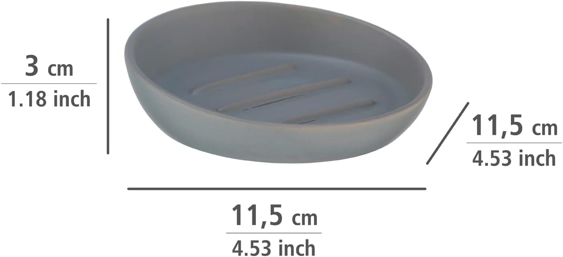 CERAMIC SOAP DISH "BADI" GREY