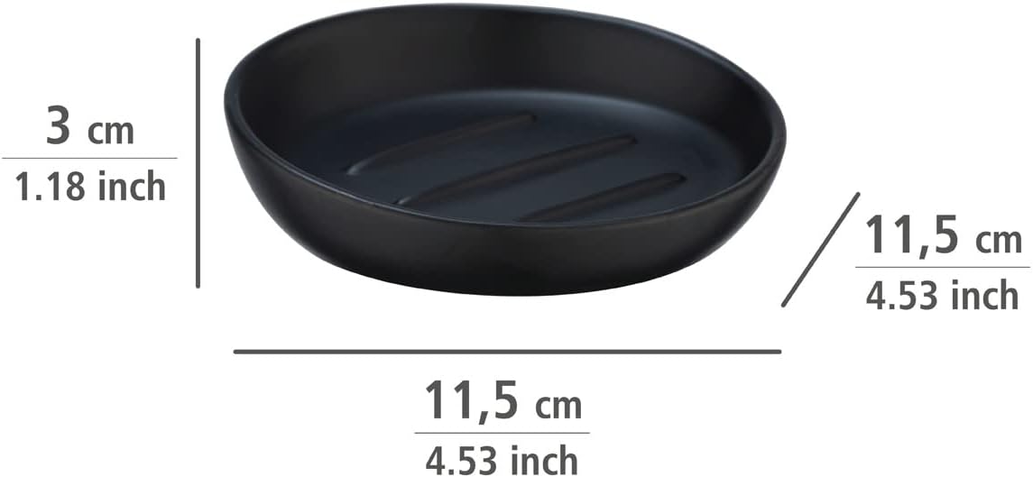 CERAMIC SOAP DISH MOD. BADI BLACK