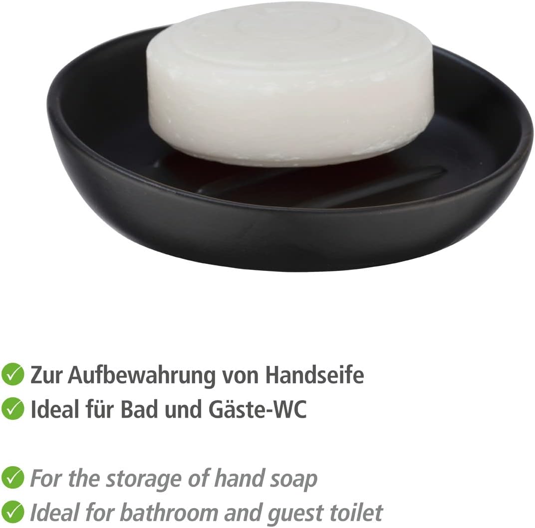 CERAMIC SOAP DISH MOD. BADI BLACK
