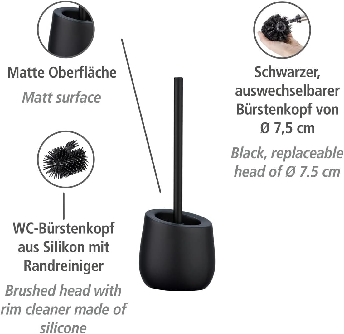 CERAMIC TOILET BRUSH MOD. BADI BLACK