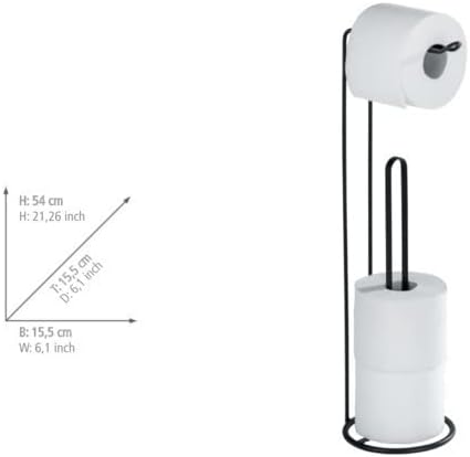 TOILET ROLL HOLDER "LUGANO" BLACK