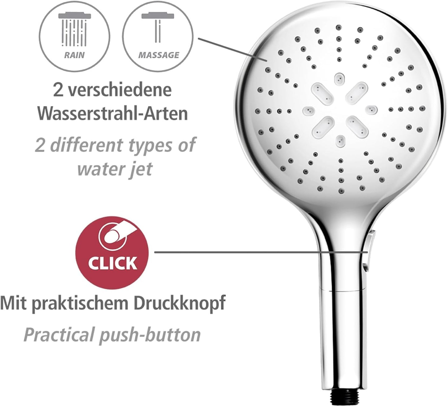 BASIC LINE SHOWER HEAD D.150-3 CHROMED