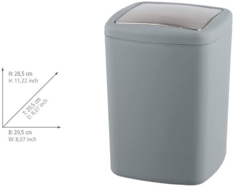 SWING COVER BIN "BARCELONA" L GREY