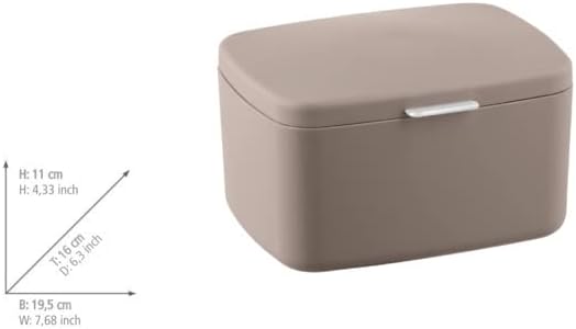BATHROOM BOX W. LID "BARCELONA" TAUPE