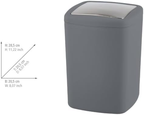 SWING COVER BIN "BARCELONA" L ANTHRACITE