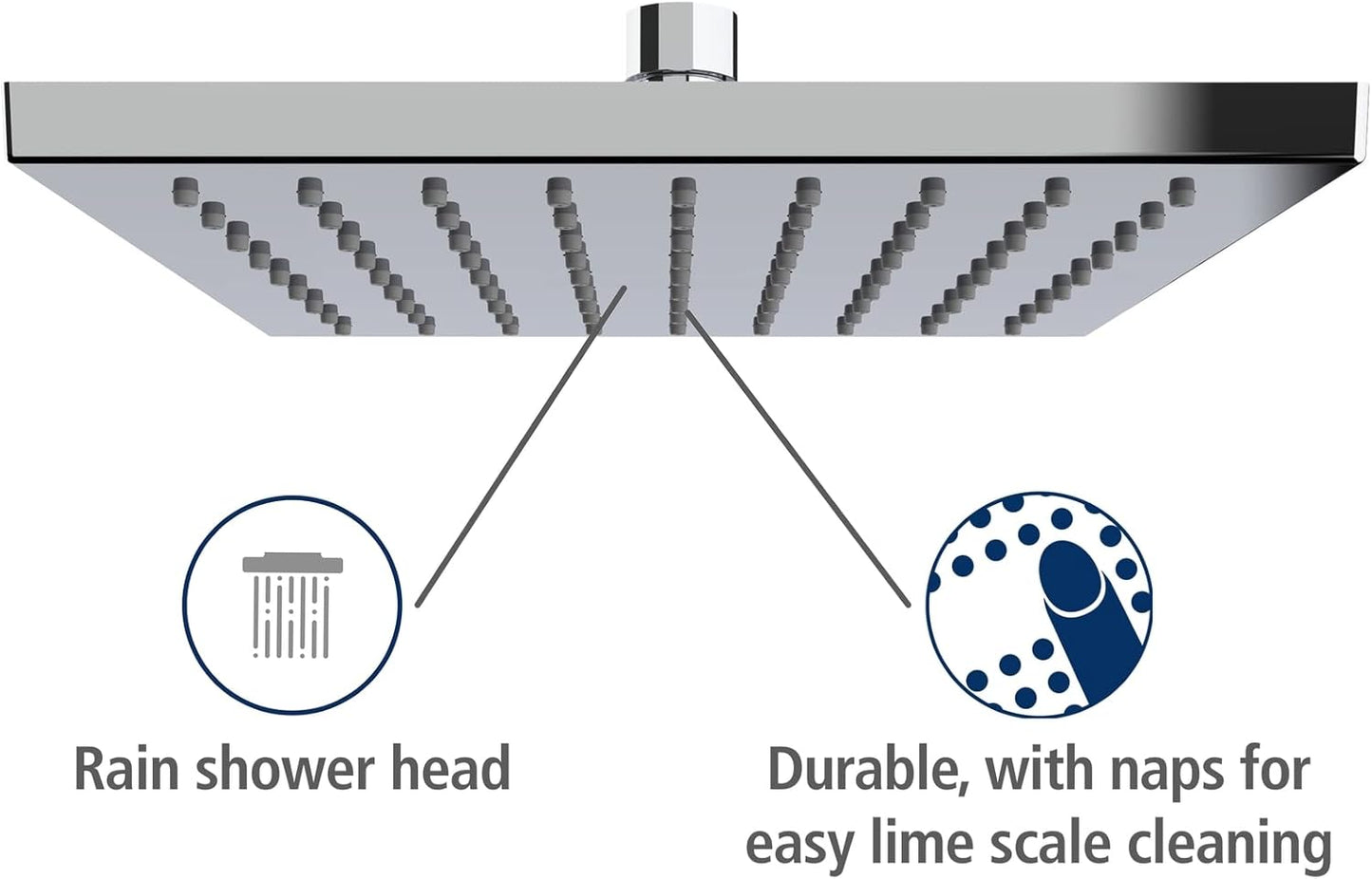 WATER SAVING RAIN SHOWER 200*200 CHROMED