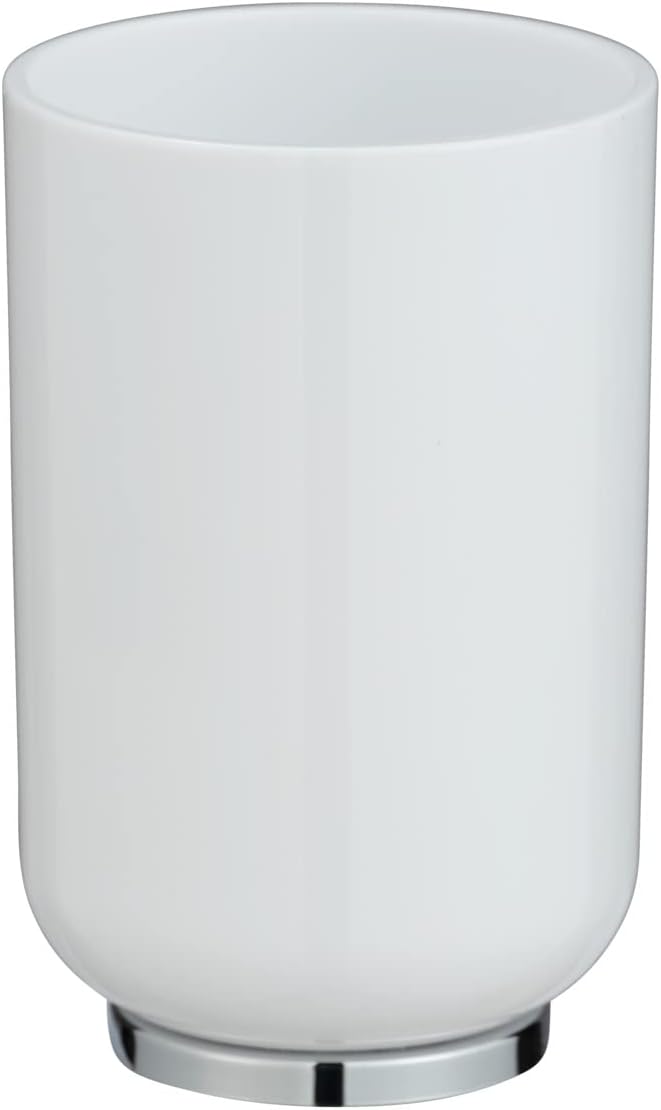 TUMBLER "POSA" WHITE/CHROME