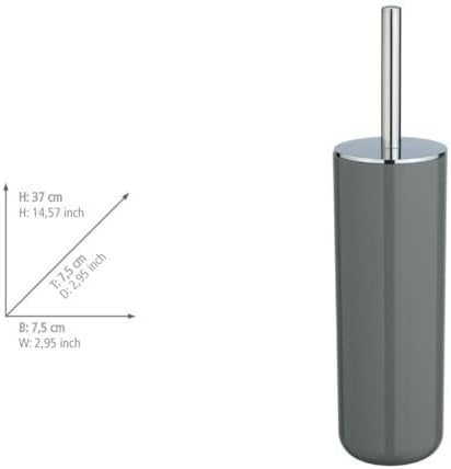 TOILET BRUSH "POSA" GREY/CHROME