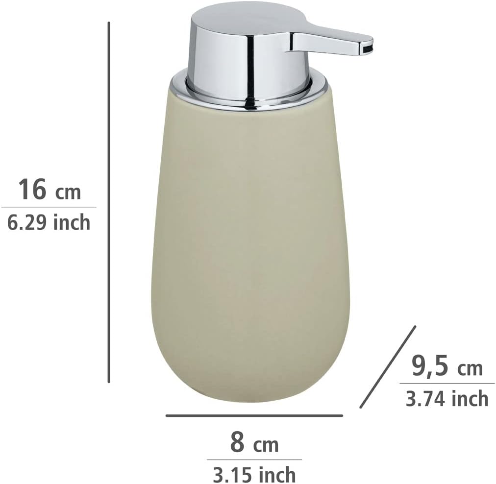 CERAMIC SOAP DISPENSER MOD. "BADI" BEIGE