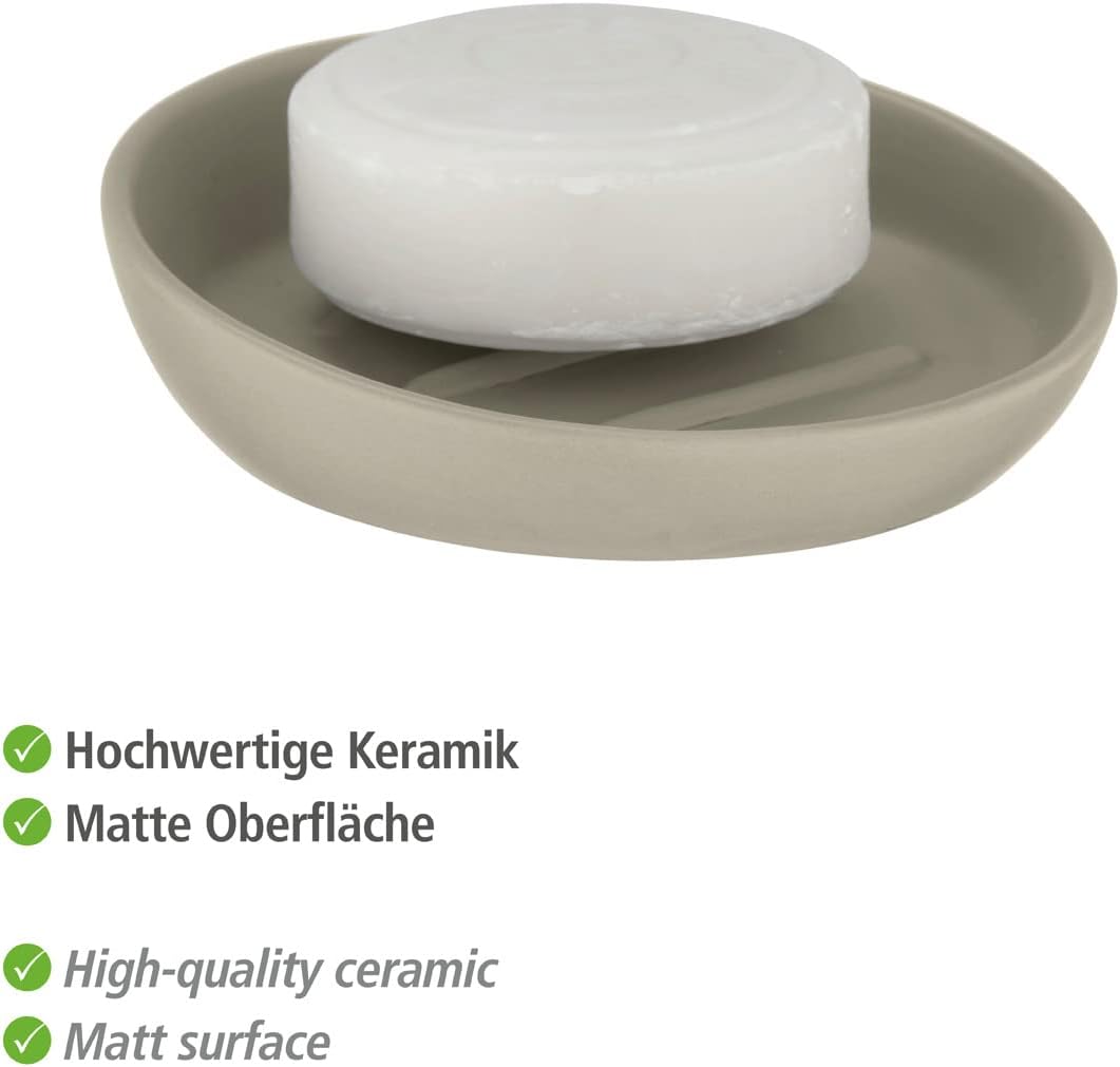 CERAMIC SOAP DISH MOD. "BADI" BEIGE
