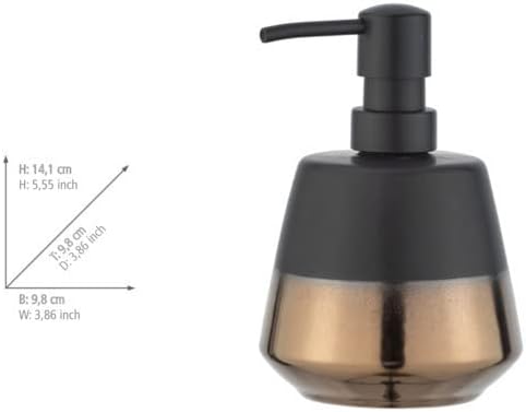 CERAMIC SOAP DISPENSER "BRANDOL" BLACK