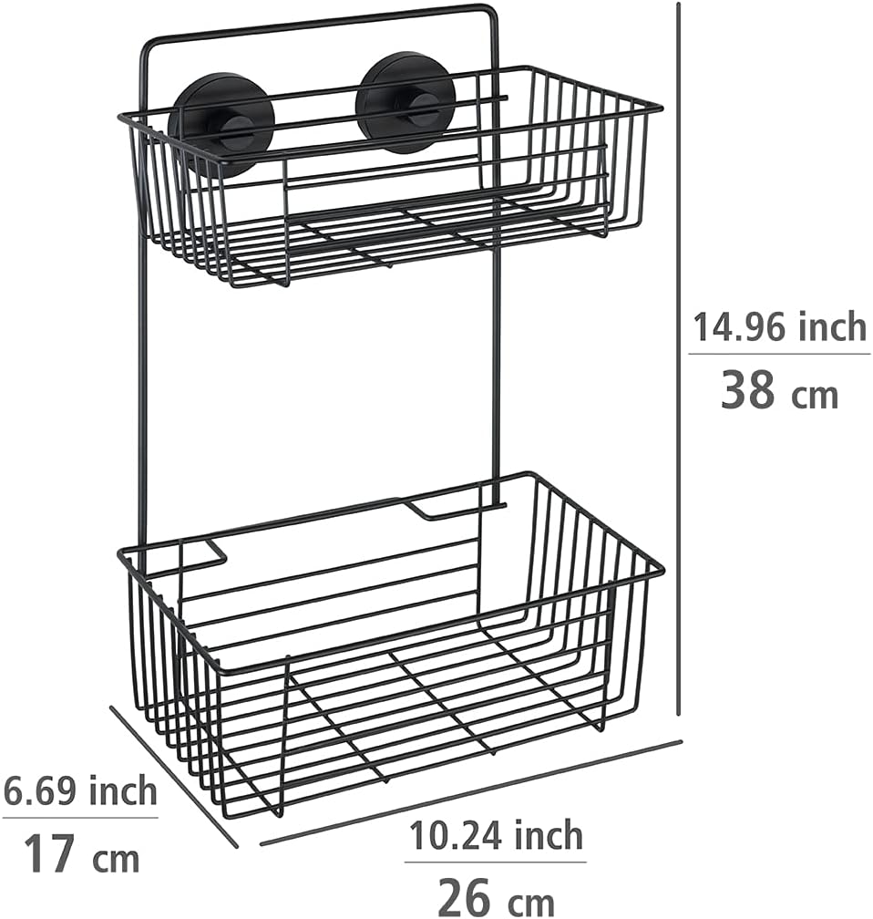 VACUUM-LOC 2-TIER WALL RACK BARI BLACK