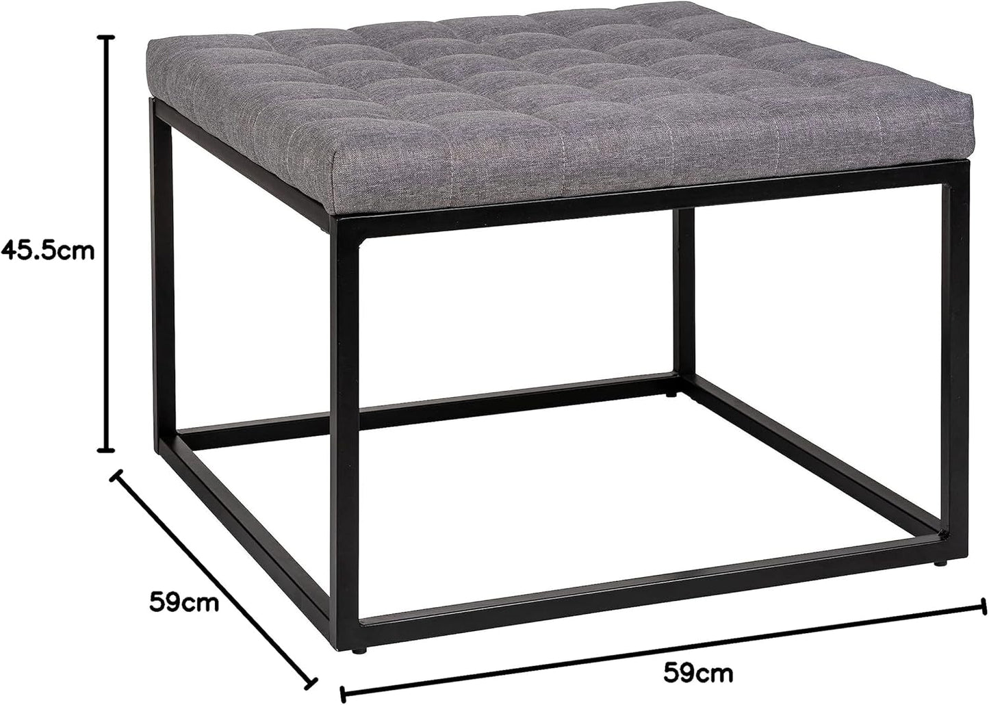 STOOL MOD. AMANDOLA, SQUARE WITH CUSHION