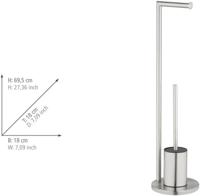 FREESTANDING TOILET BRUSH "FERLA" MATT