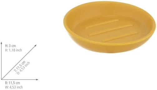 CERAMIC SOAP DISH MOD. "BADI" YELLOW