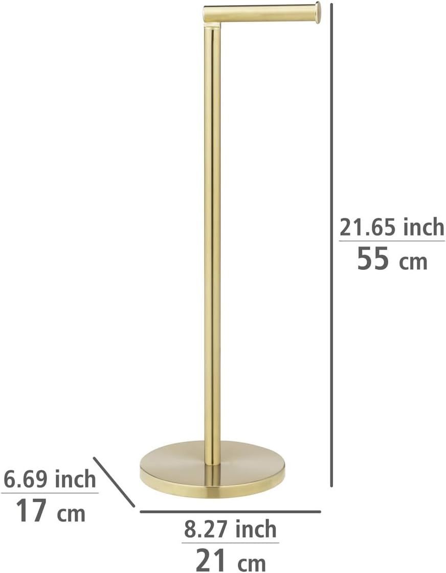 FREESTAND TOILET ROLL HOLDER GOLD