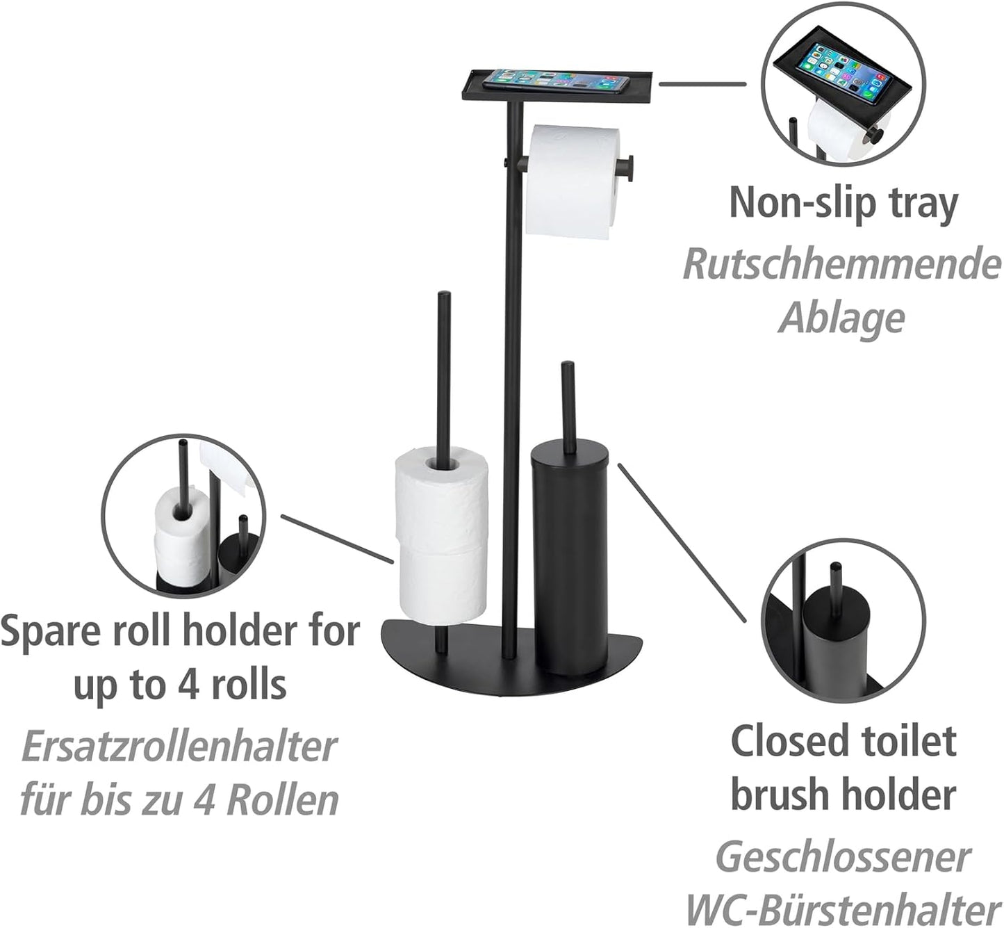 FREEST TOILET BRUSH "CONSENZA NEO" BLACK