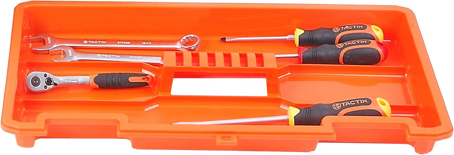 Tactix Tool Box With Aluminium Handle And Steel Latches