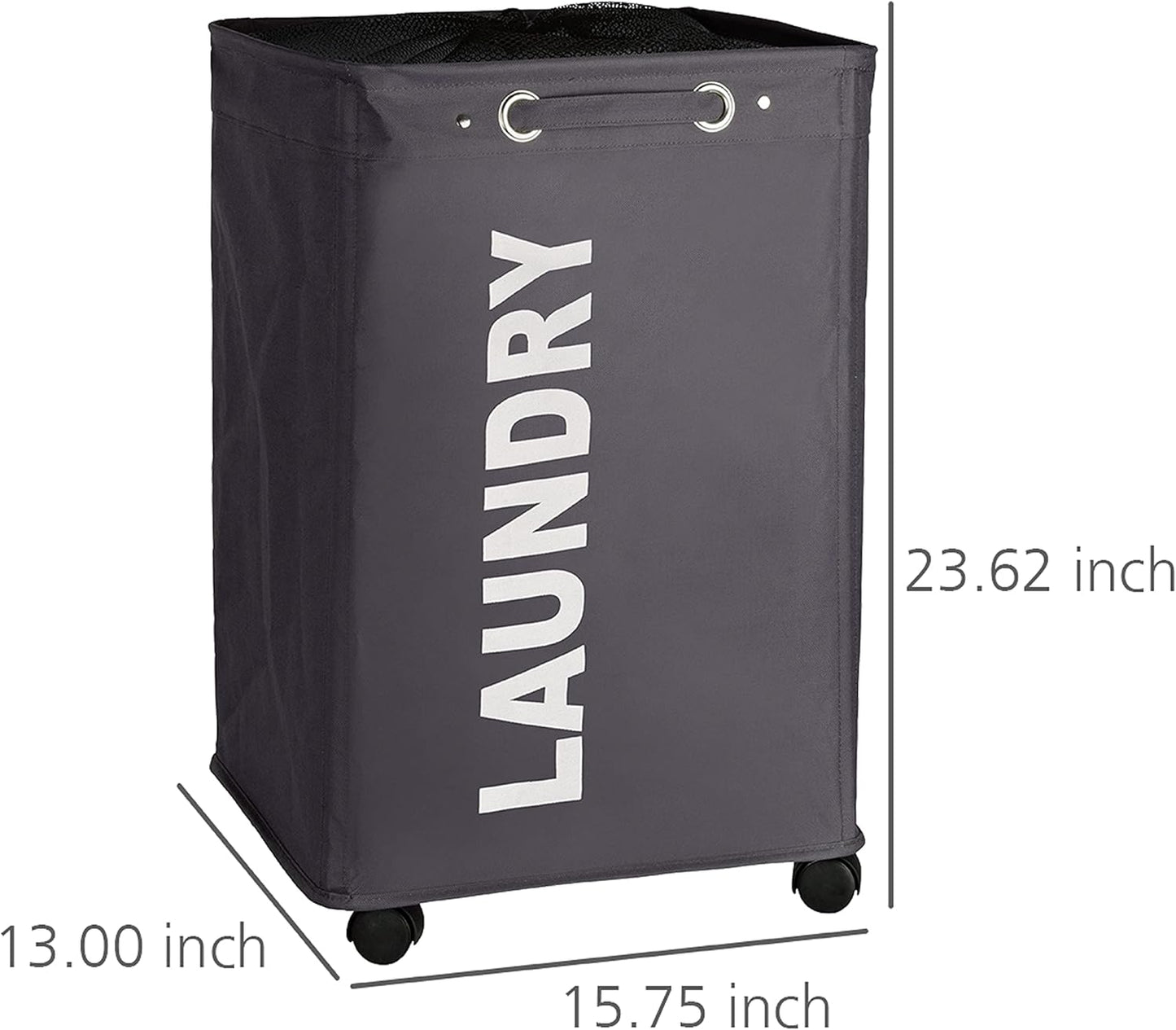 LAUNDRY BIN QUADRO GREY