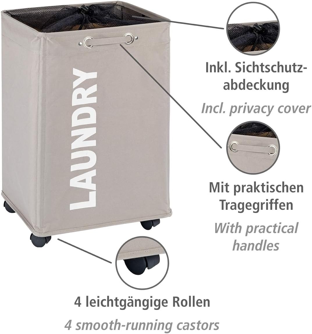 LAUNDRY BIN QUADRO TAUPE