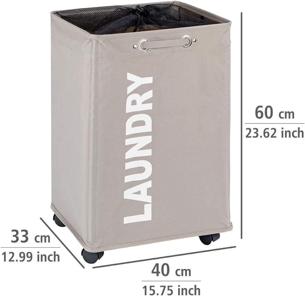LAUNDRY BIN QUADRO TAUPE