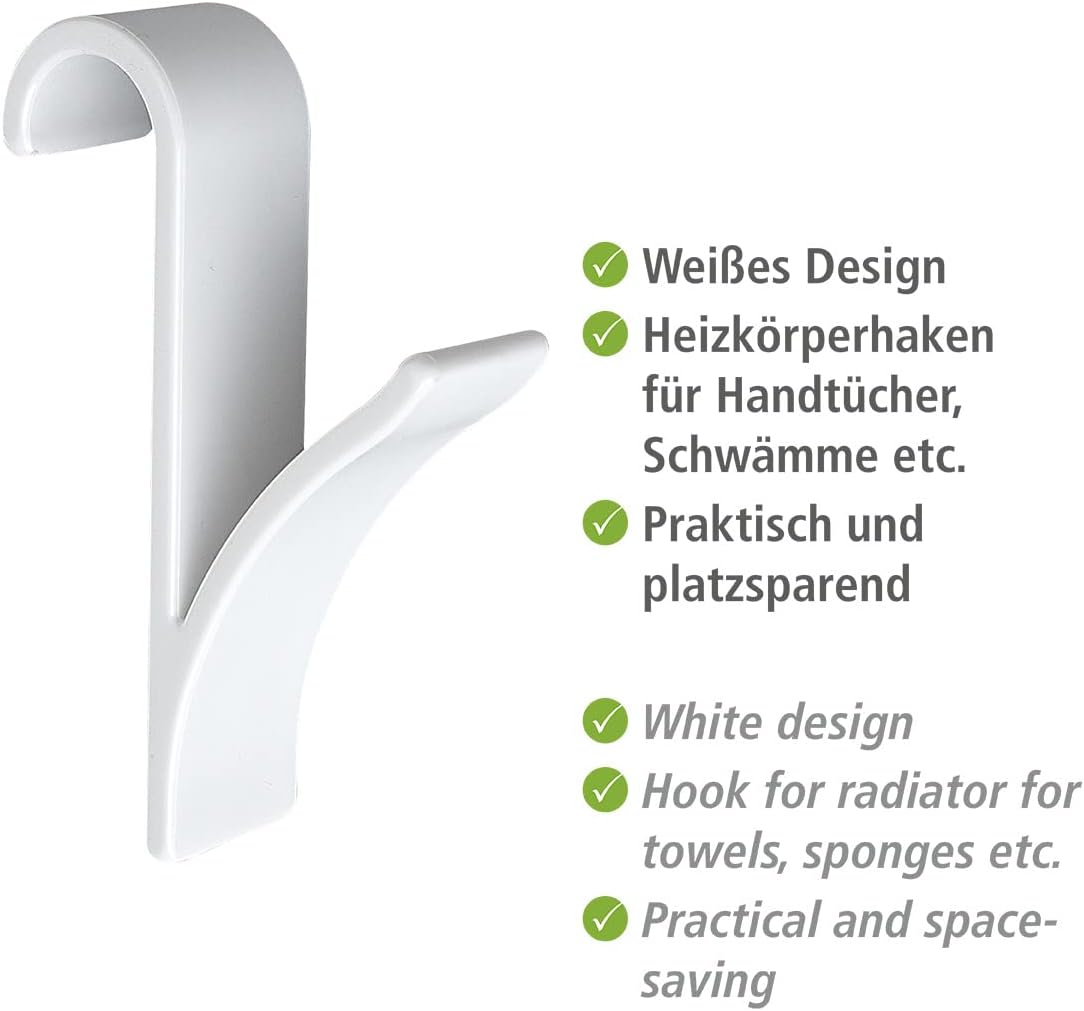 SET*2 HOOK FOR TOWEL"RADIATOR"WHITE