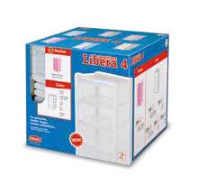 STORAGE UNIT LIBERA 4DRAWERS H.80 WHITE