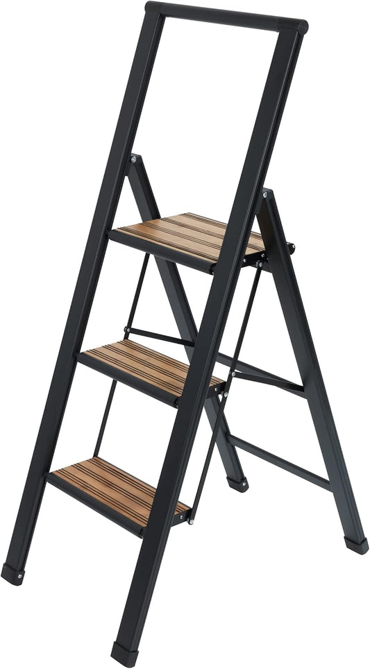 ALU-DESIGN STEPLADDER 3 STEPS BLACK