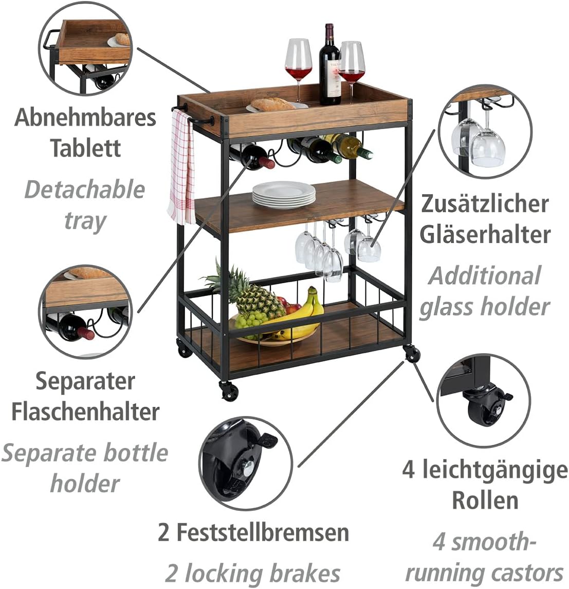 KITCHEN TROLLEY "RUSTICO"
