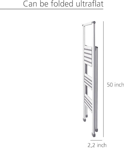 ALU-DESIGN STEPLADDER 3 STEPS WHITE