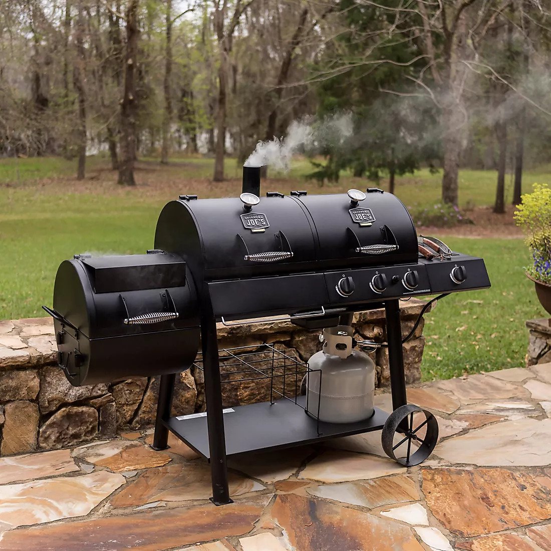 CharBroil Oklahoma Joe's Longhorn Combo Charcoal/Gas Smoker & Grill - Home & Beyond