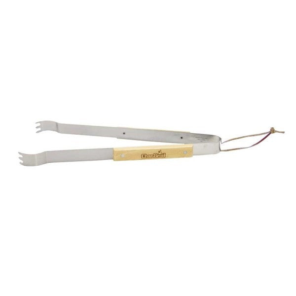 CharBroil Stainless Steel Hardwood Tongs 4385326 - Home & Beyond