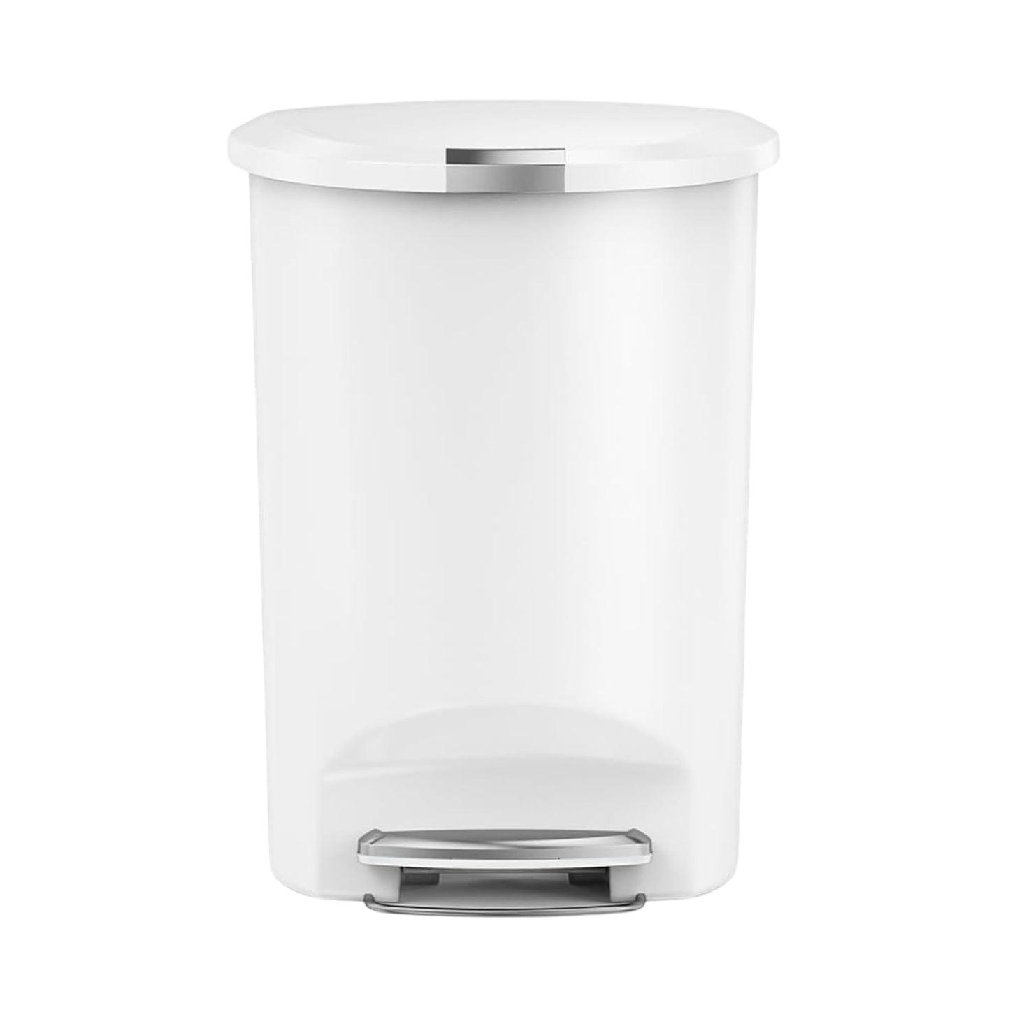 Simplehuman 50 Liter / 13 Gallon Semi-round Kitchen Step Trash Can With Secure Slide Lock