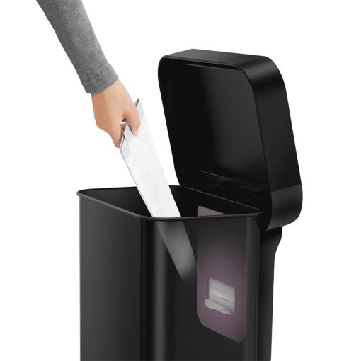 Simplehuman 45L Rectangular Pedal Bin Matte Black