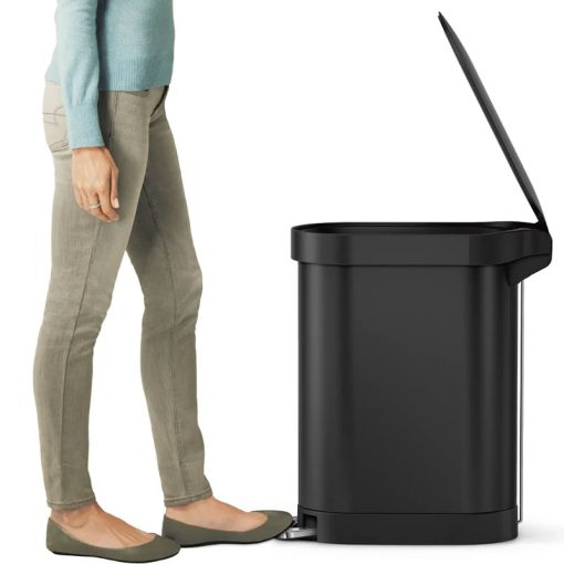 Simplehuman 45L Slim Pedal Bin Matte Black