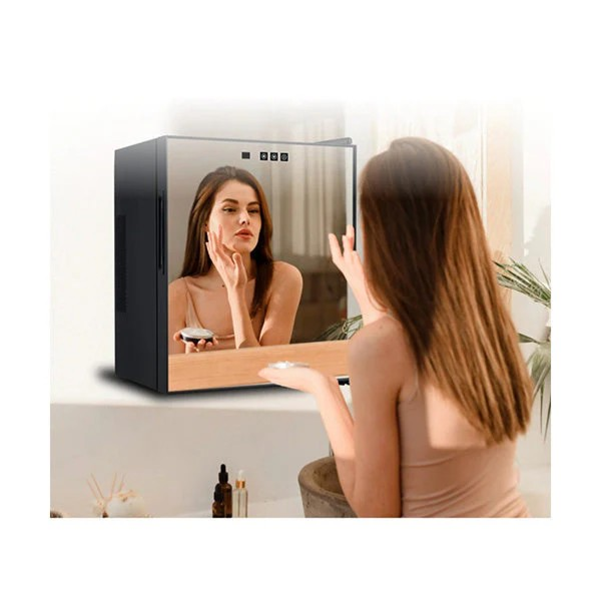 G3Ferrari Cosmetic Cooler & Mirror For Safekeeping Your Makeup - Black