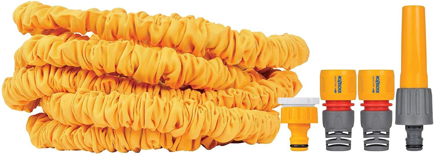 Hozelock Hose Hanger With 15M Superhoze Hosepipe, Yellow & Grey 2294P0001